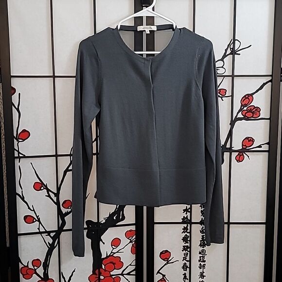 Dorothee Schumacher Sheer Back Button up Sweater...